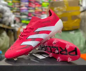 Men’S Red/White Adidas Predator 25 Elite Firm Ground Football Boots