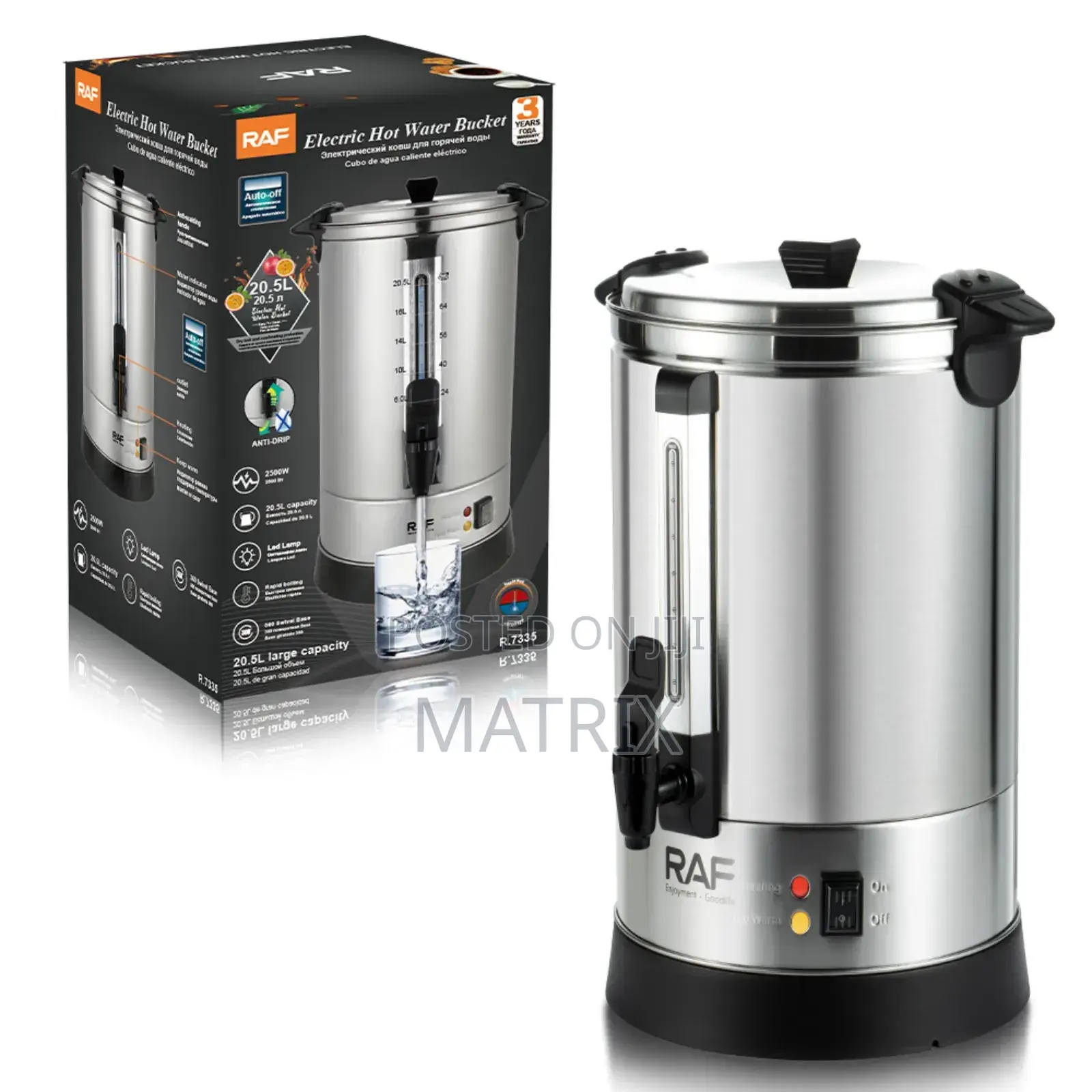 Raf 10l / 10 Liters Electric Water Boiler Stainless Steel Perfect