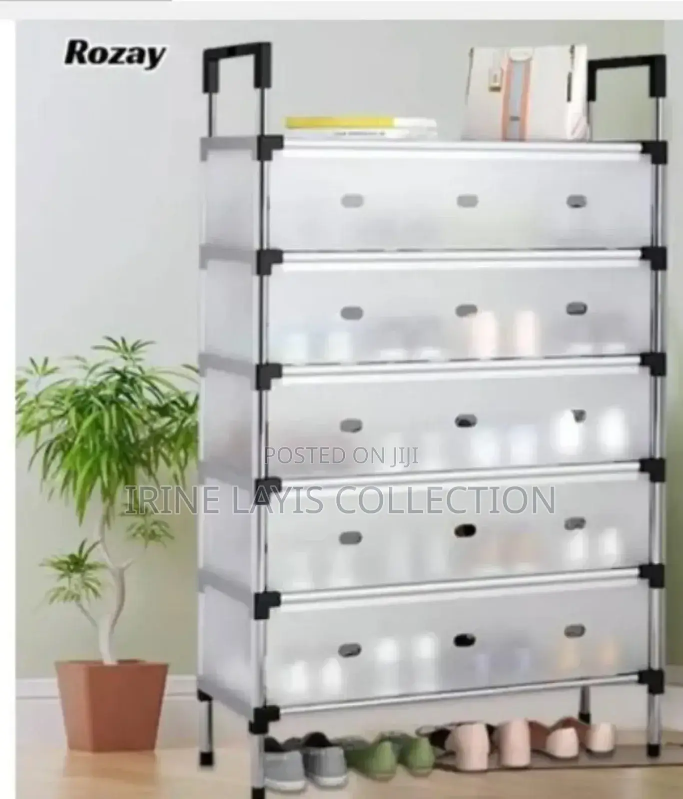 7 Layered Enclosed Plastic Shoe Rack