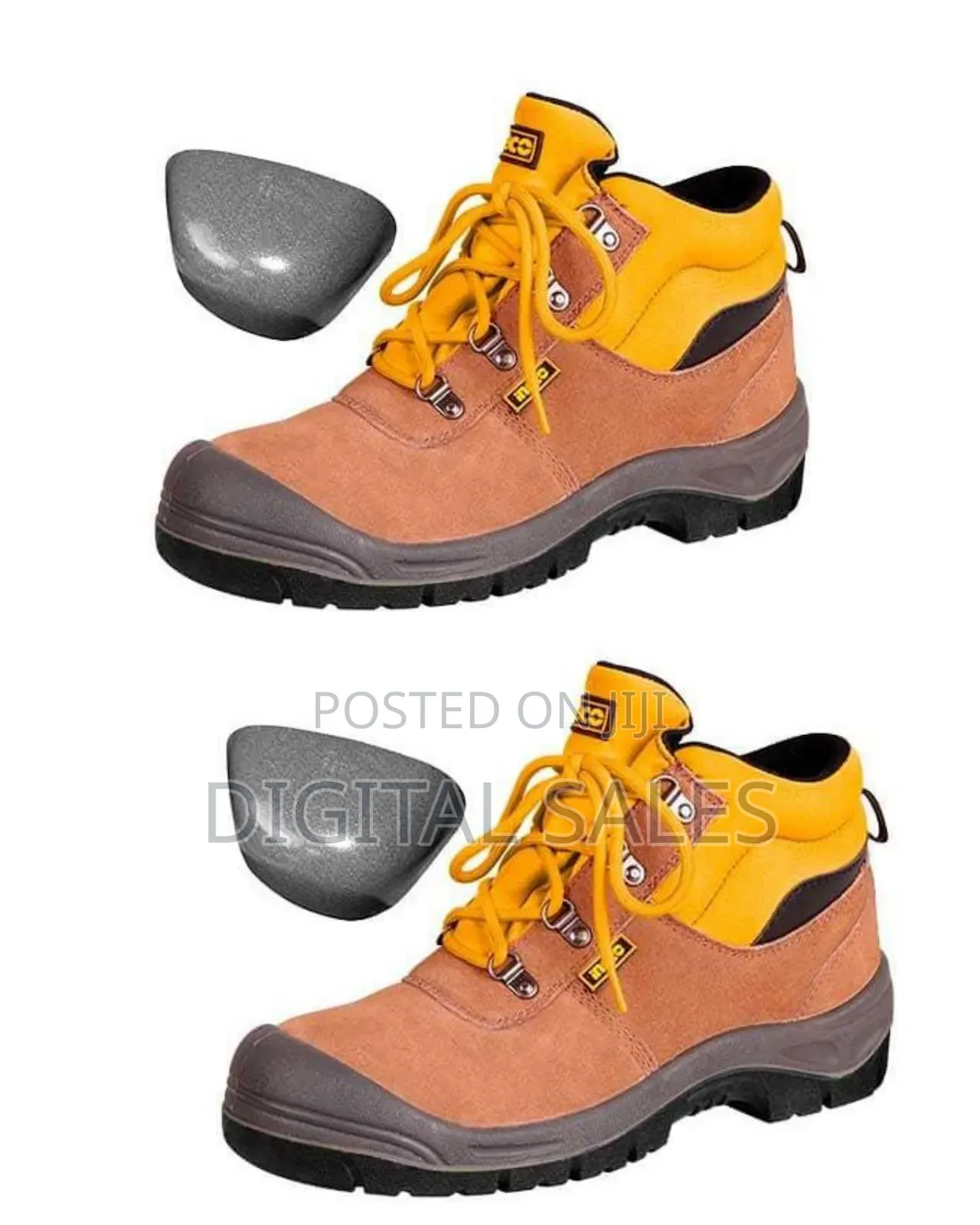 Ingco Safety Boots ( Size 39-46 ) - Brown / Grey / Black / Orange