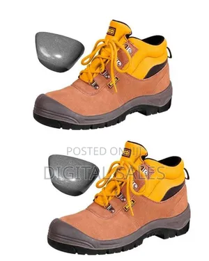 Ingco Safety Boots ( Size 39-46 ) - Brown / Grey / Black / Orange