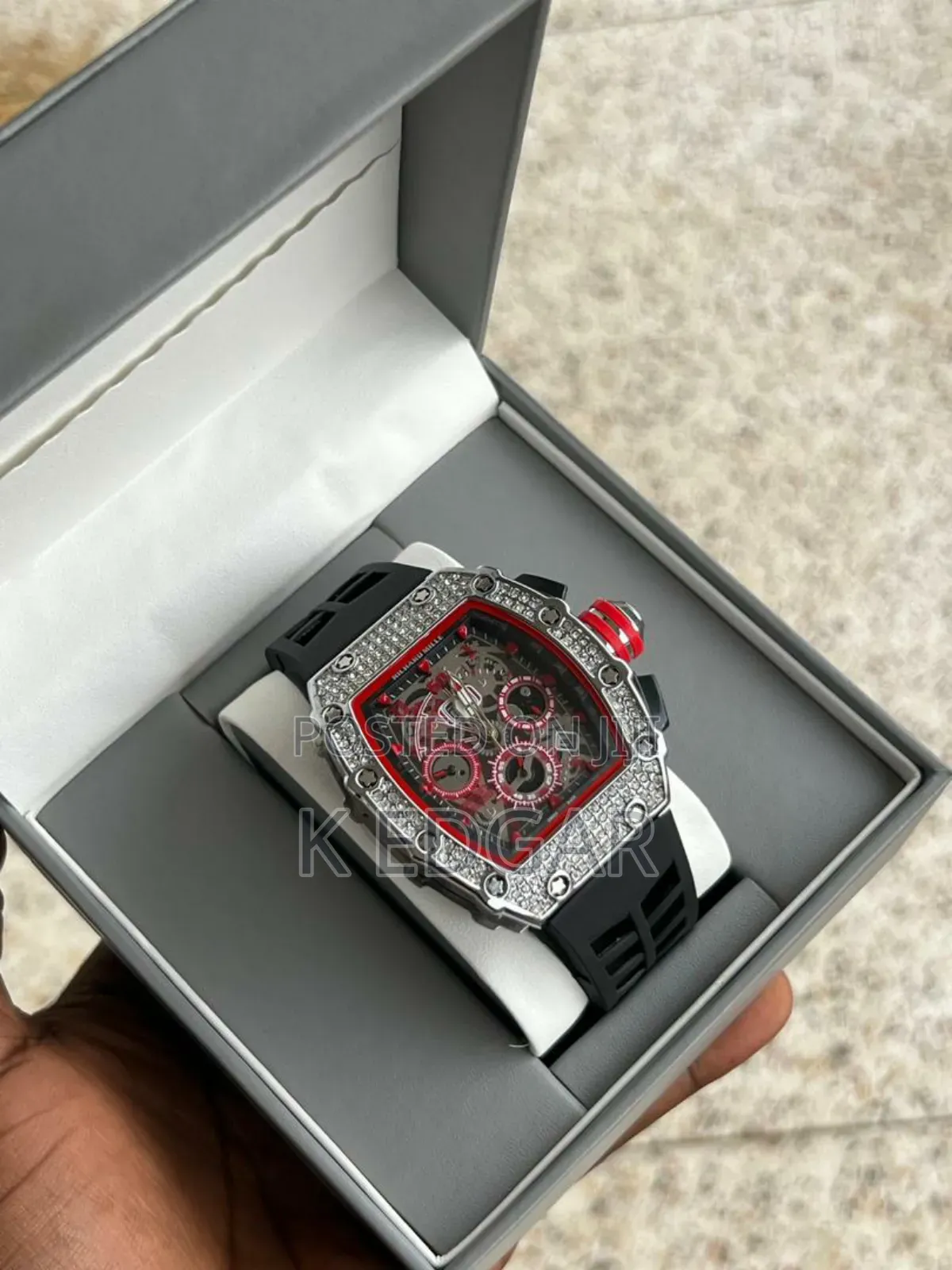 Black Richard Mille Ice Watch