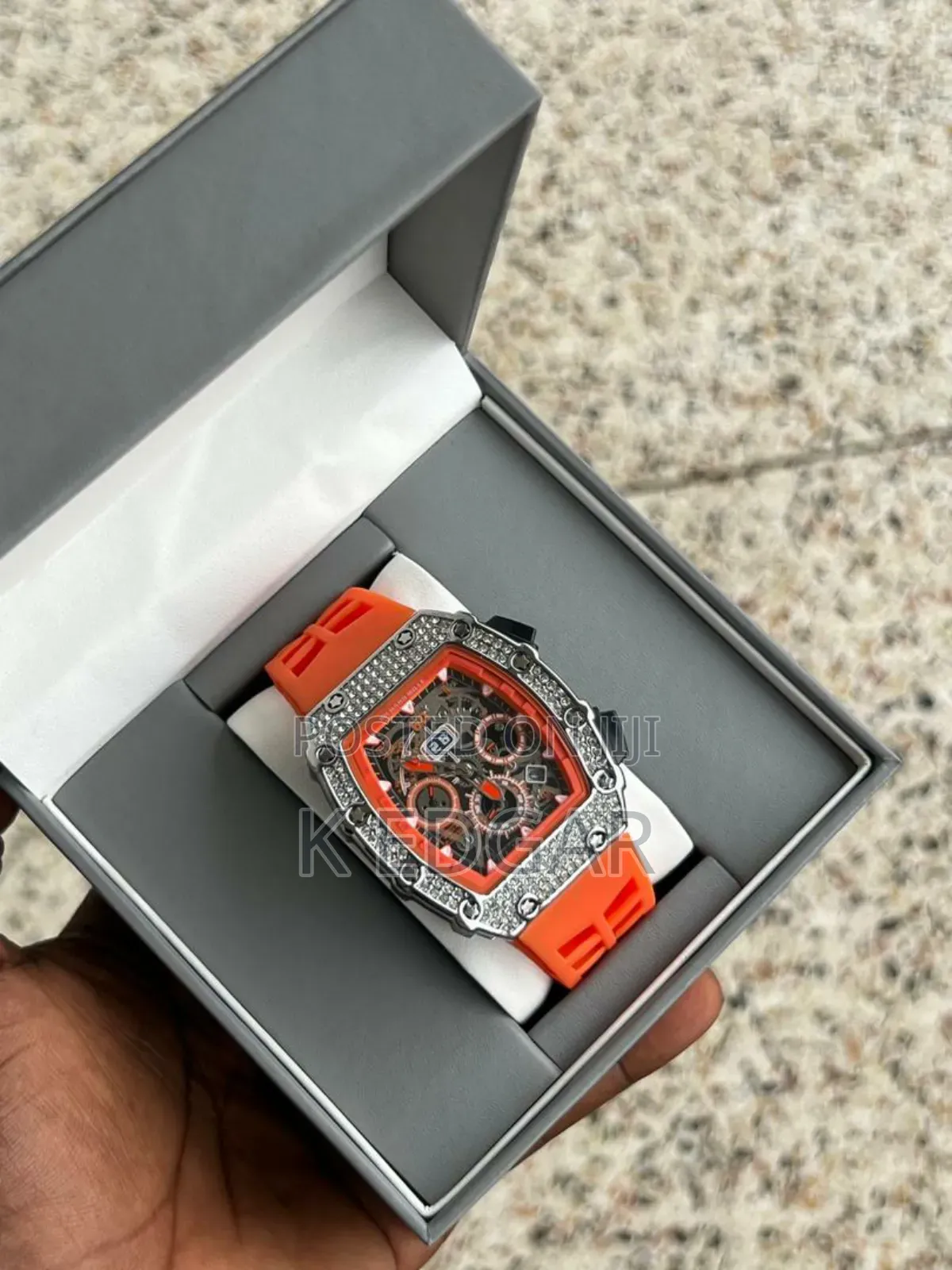 Orange Richard Mille Ice Wrist Watch