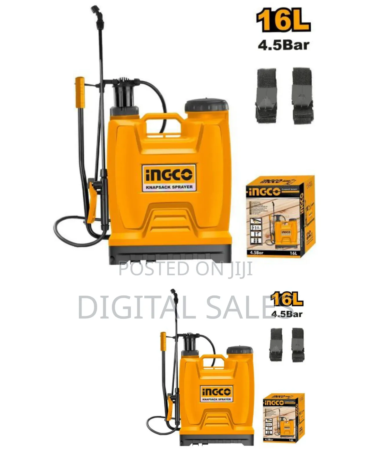 Ingco Knapsack Sprayer 16l - Orange