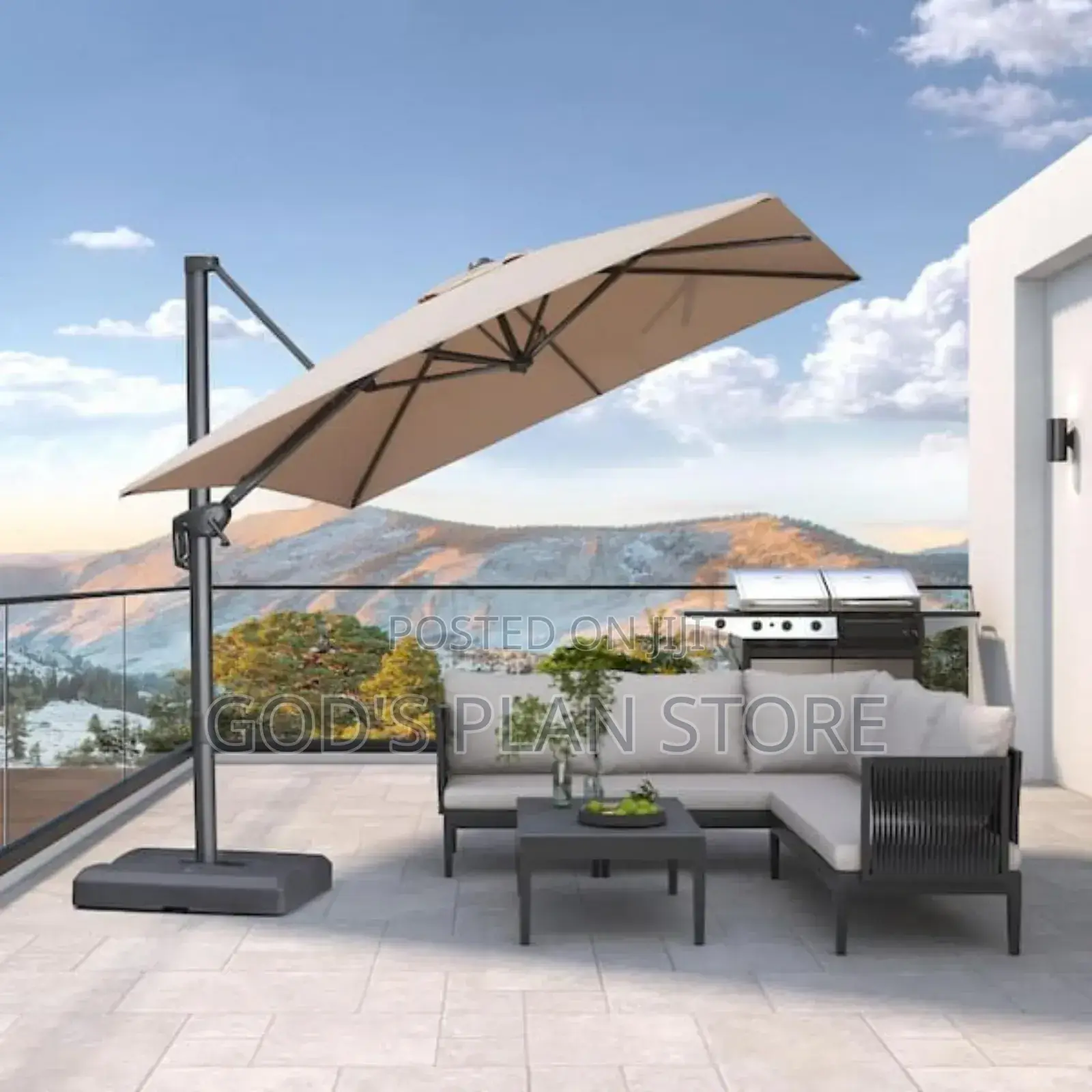 Beige Garden Outdoor Umbrellas
