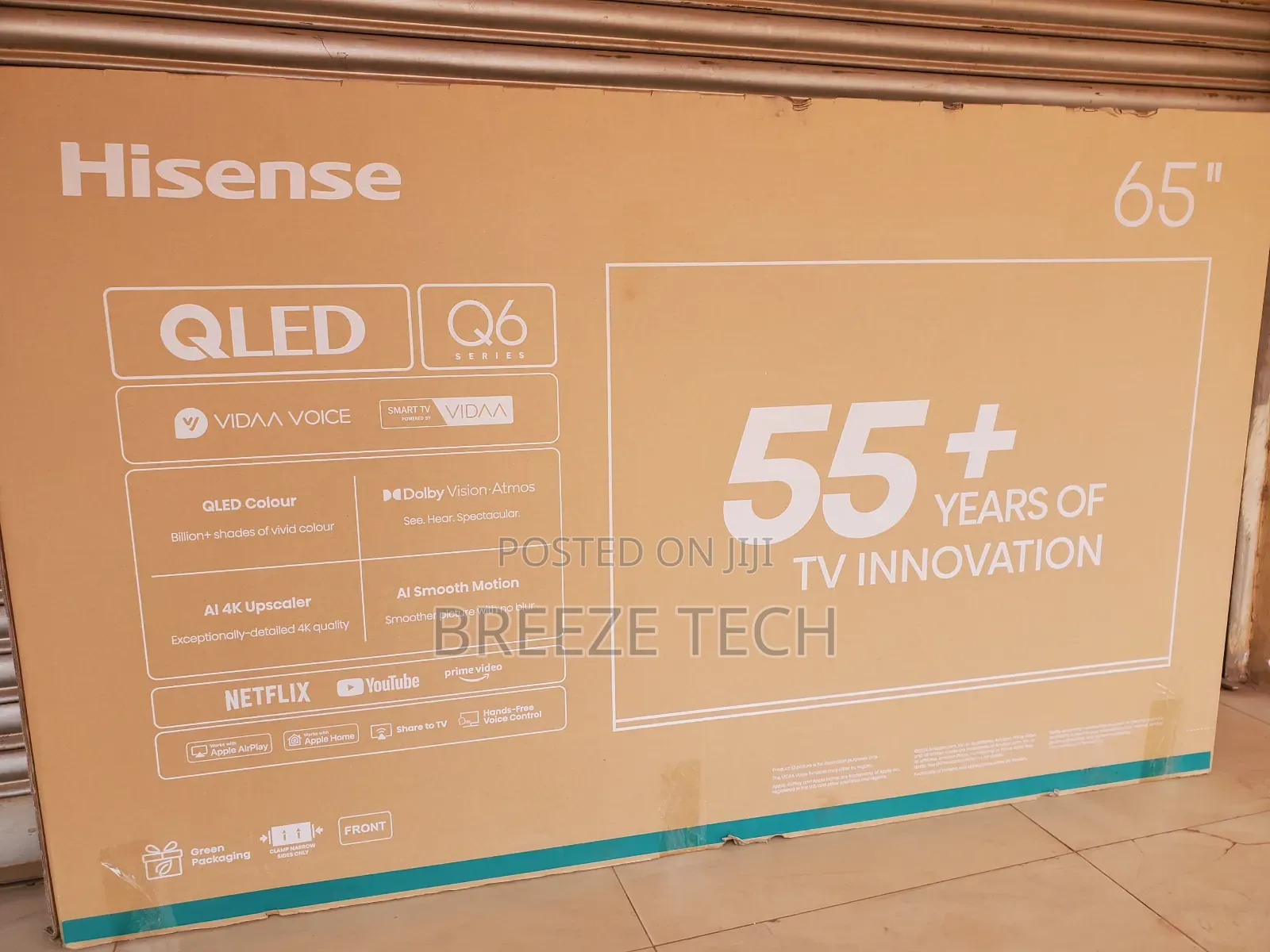 Qled Hisense Smart 65" Flat Screen