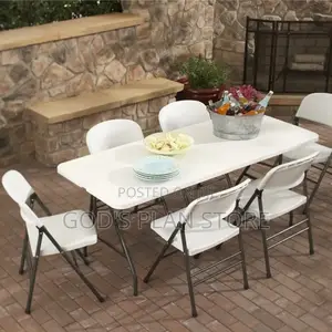 150cm Plastic Table and Chairs for Garden and Bar