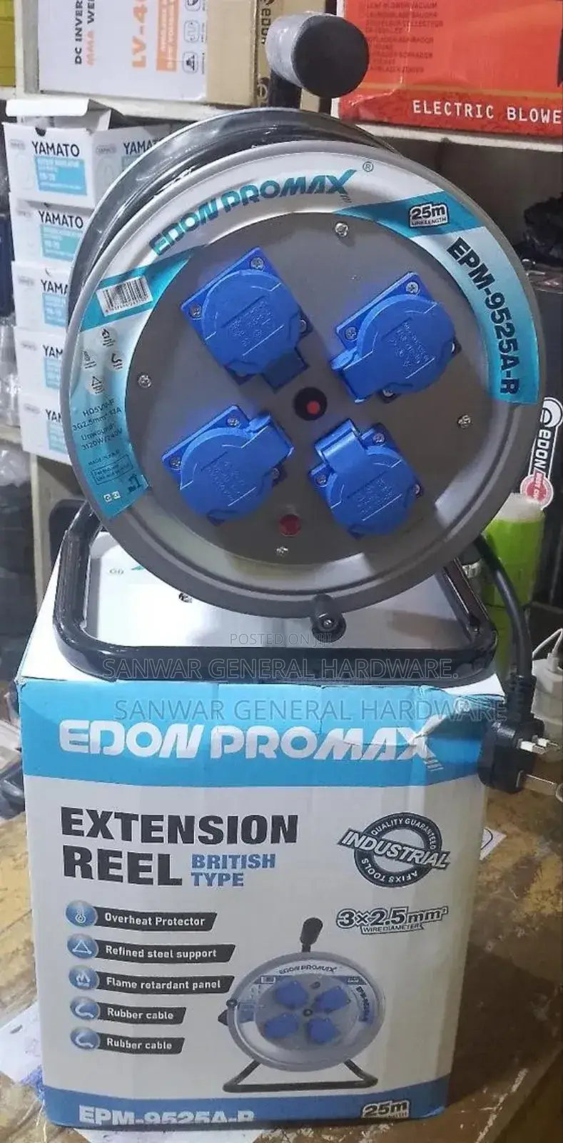 Edon Promax-25m-Extension Cable Reel(3x2.5mm Cable)