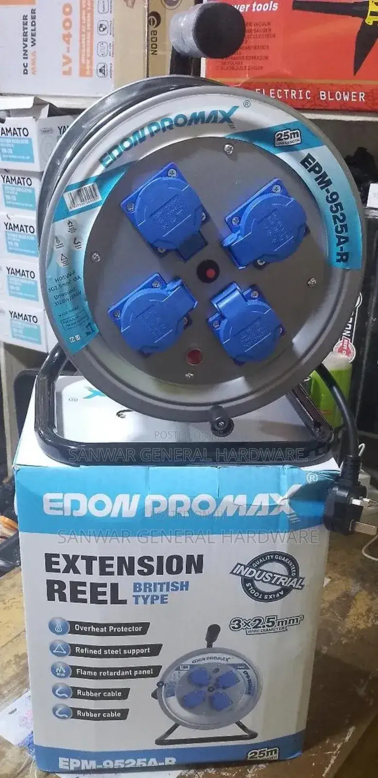 Edon Promax-25m-Extension Cable Reel(3x2.5mm Cable)