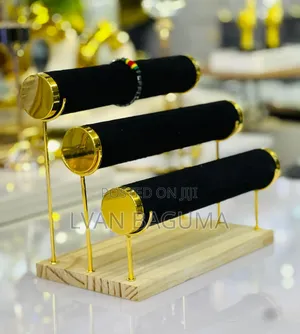 Classy 3-Tier Bangle (Jewelry Stands) With Gold Metal Supports