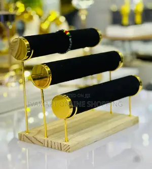 Classy 3-Tier Bangle (Jewelry Stands) With Gold Metal Supports