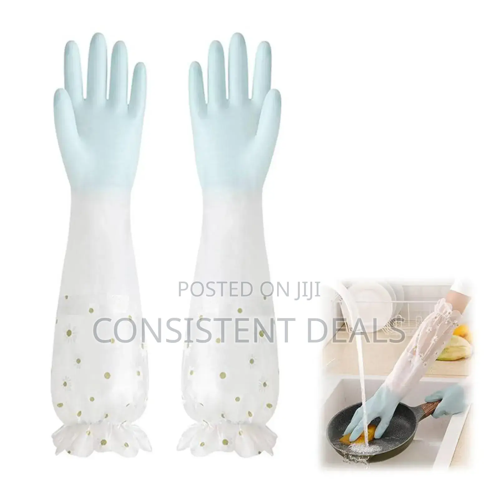 Latex Reusable Long Kitchen Gloves