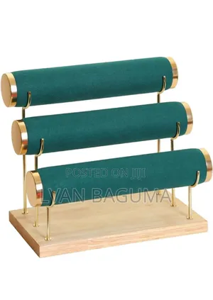 Classy 3-Tier Bangle (Jewelry Stands) With Gold Metal Supports