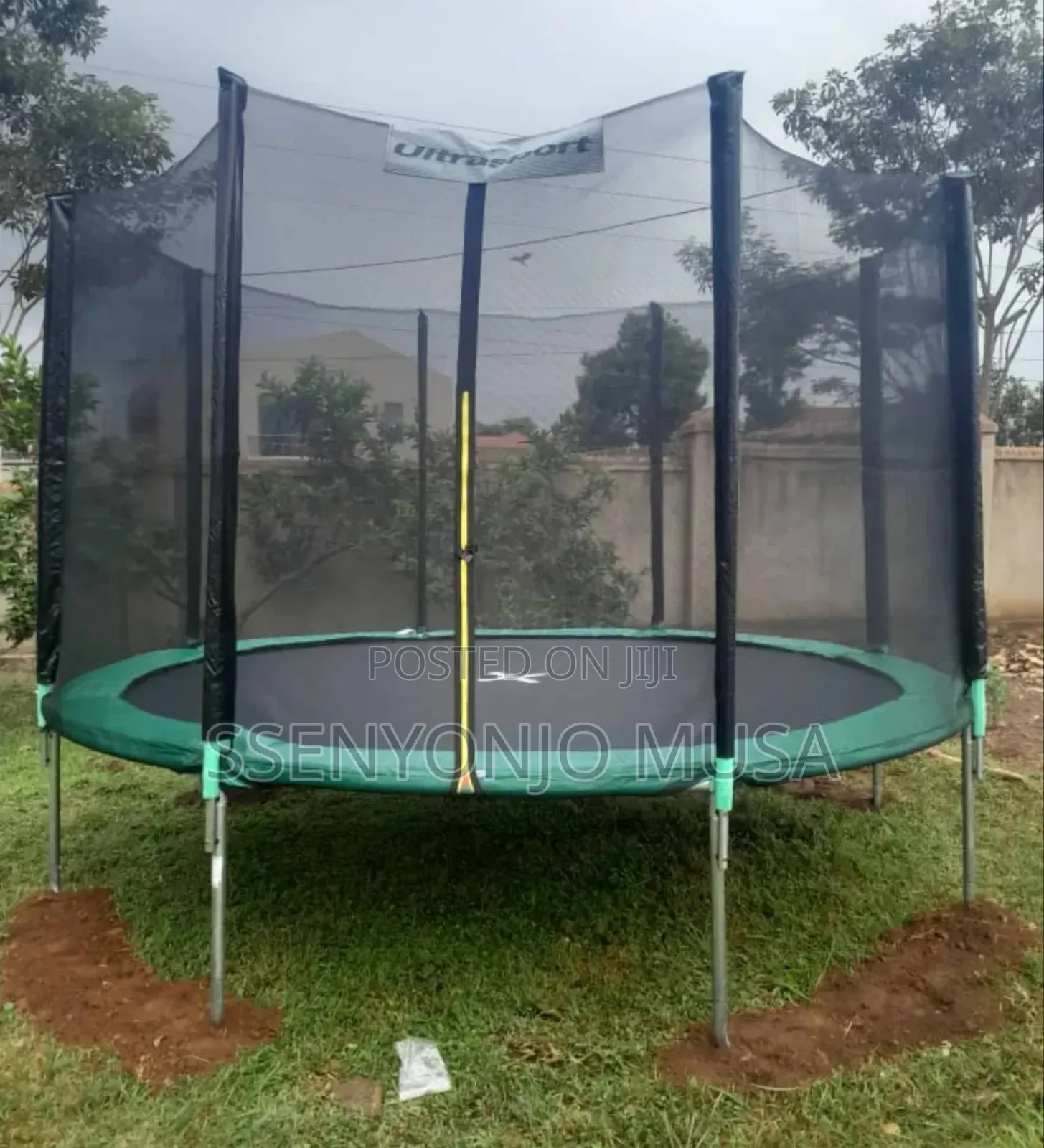 12ft Trampoline Safety Net | Protective Anti-fall Guard With Jump Pad