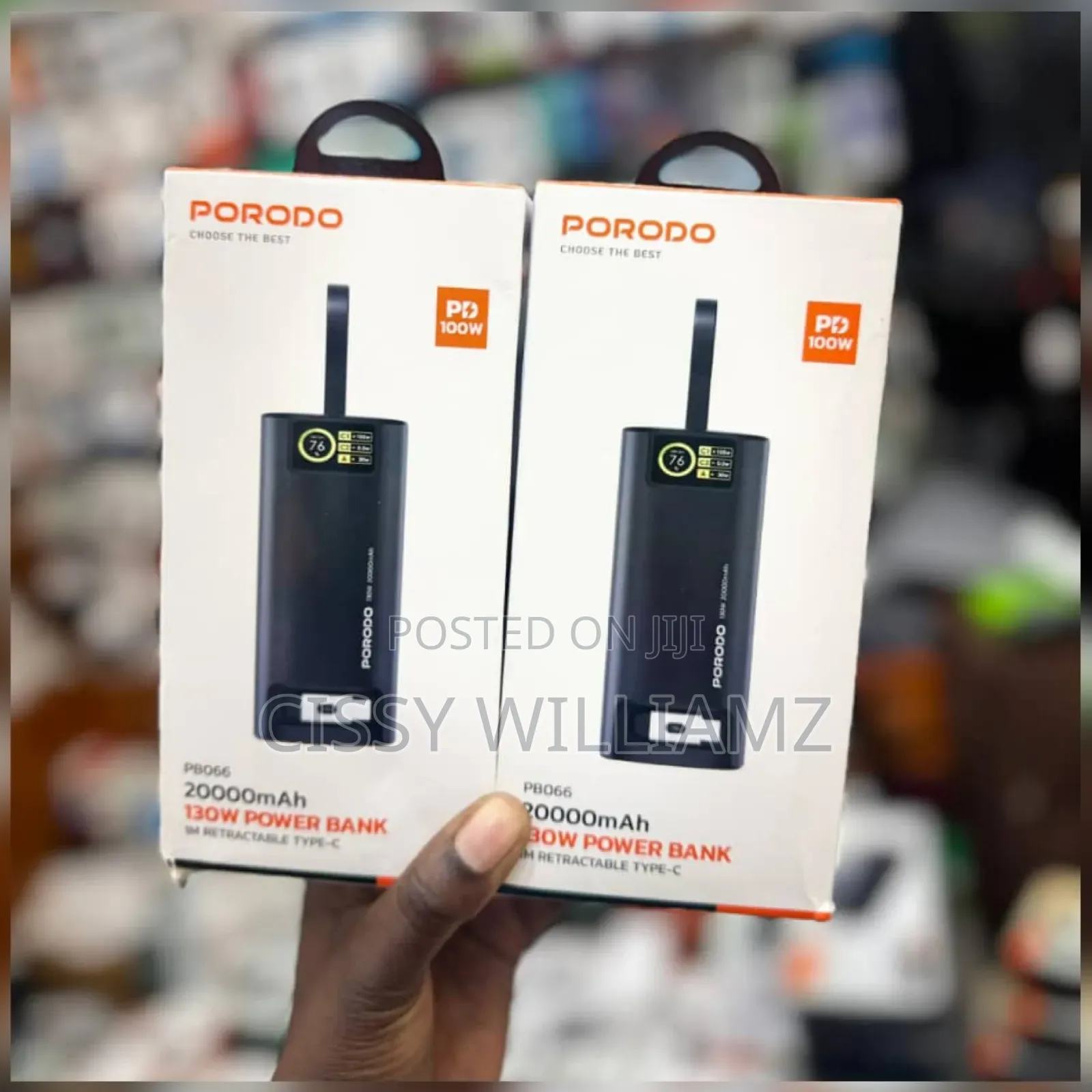 Porodo 20000mah 130w Power Bank - Laptop Charger