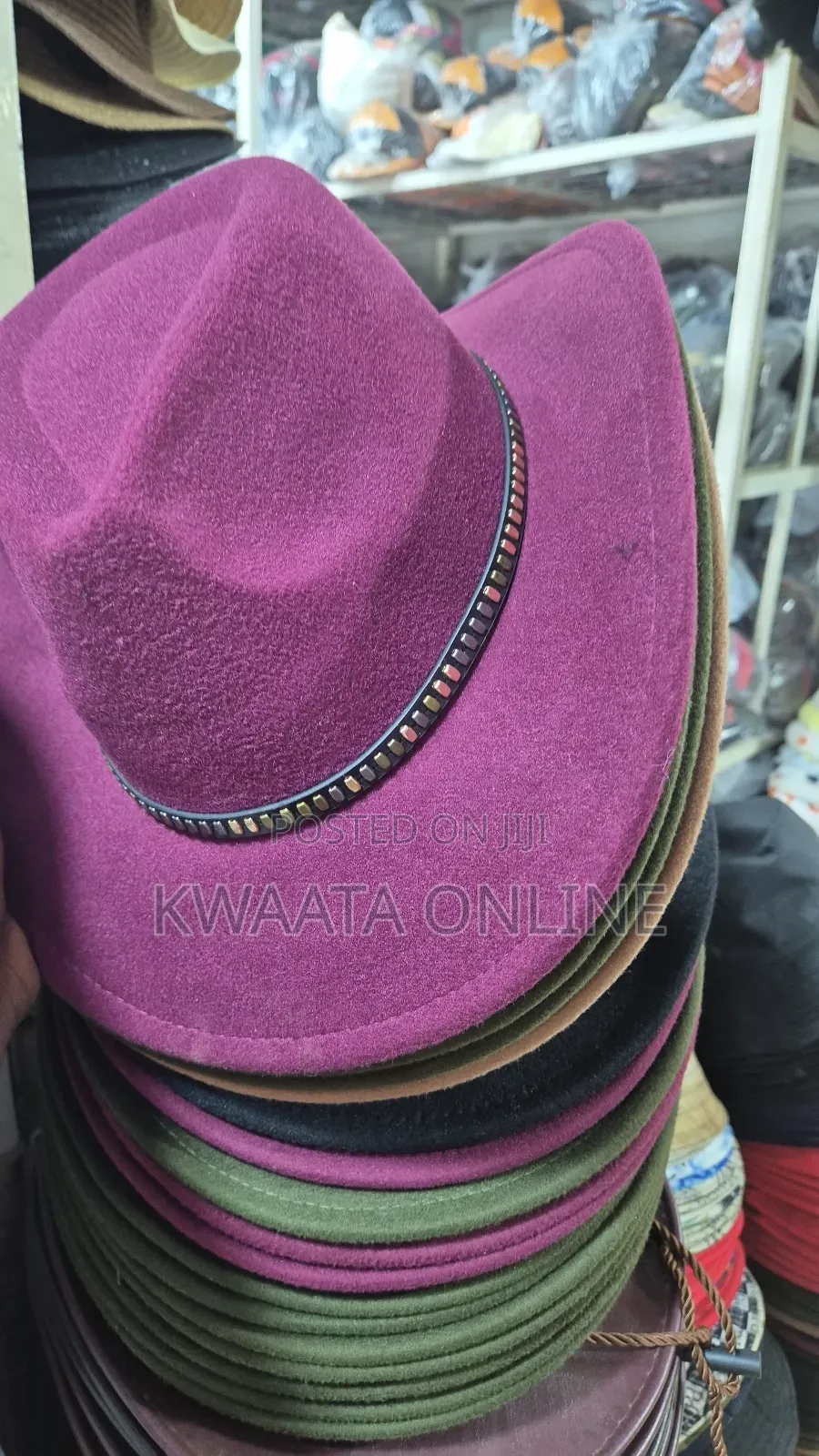 Cowboy Hat Wide Brim With Studs Lightweight Breathable Classic Style