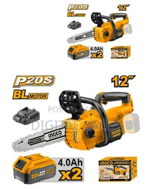 Ingco 20v Li-Ion Cordless Chain Saw With Battery and Charger
