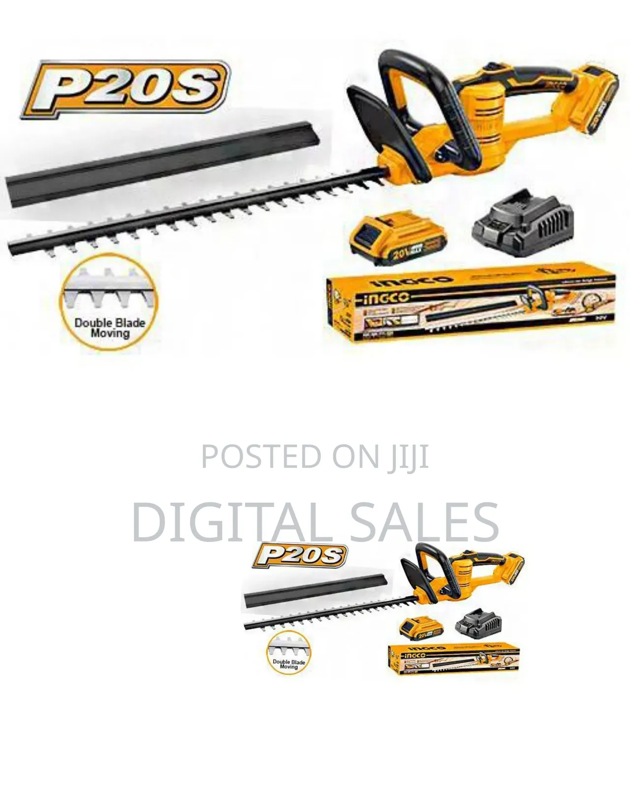 Ingco 20v Cordless Li-Ion Hedge Trimmer