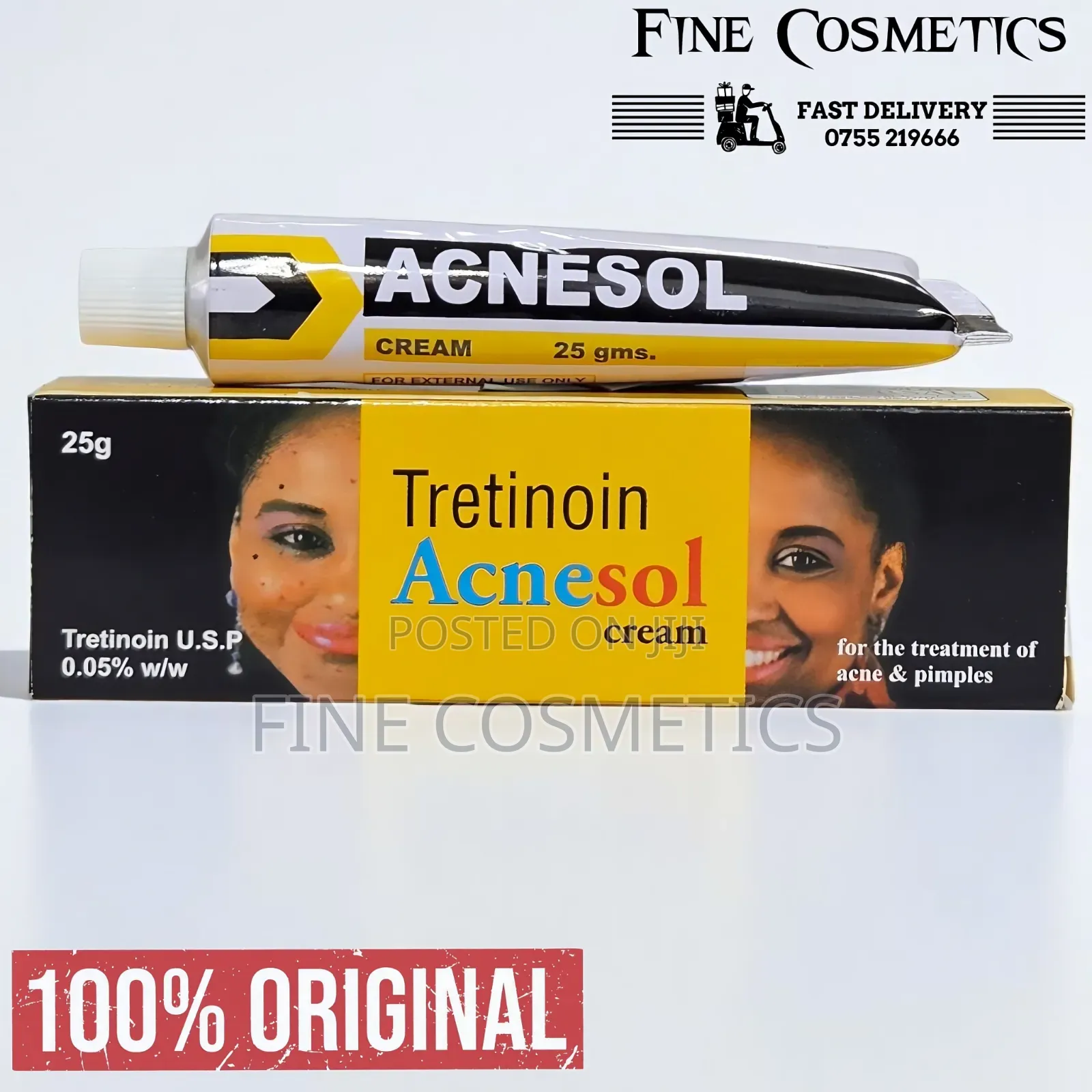 Original Acnesol Cream, Tretinoin 0.05 Real Pimple Treatment Acne Tube