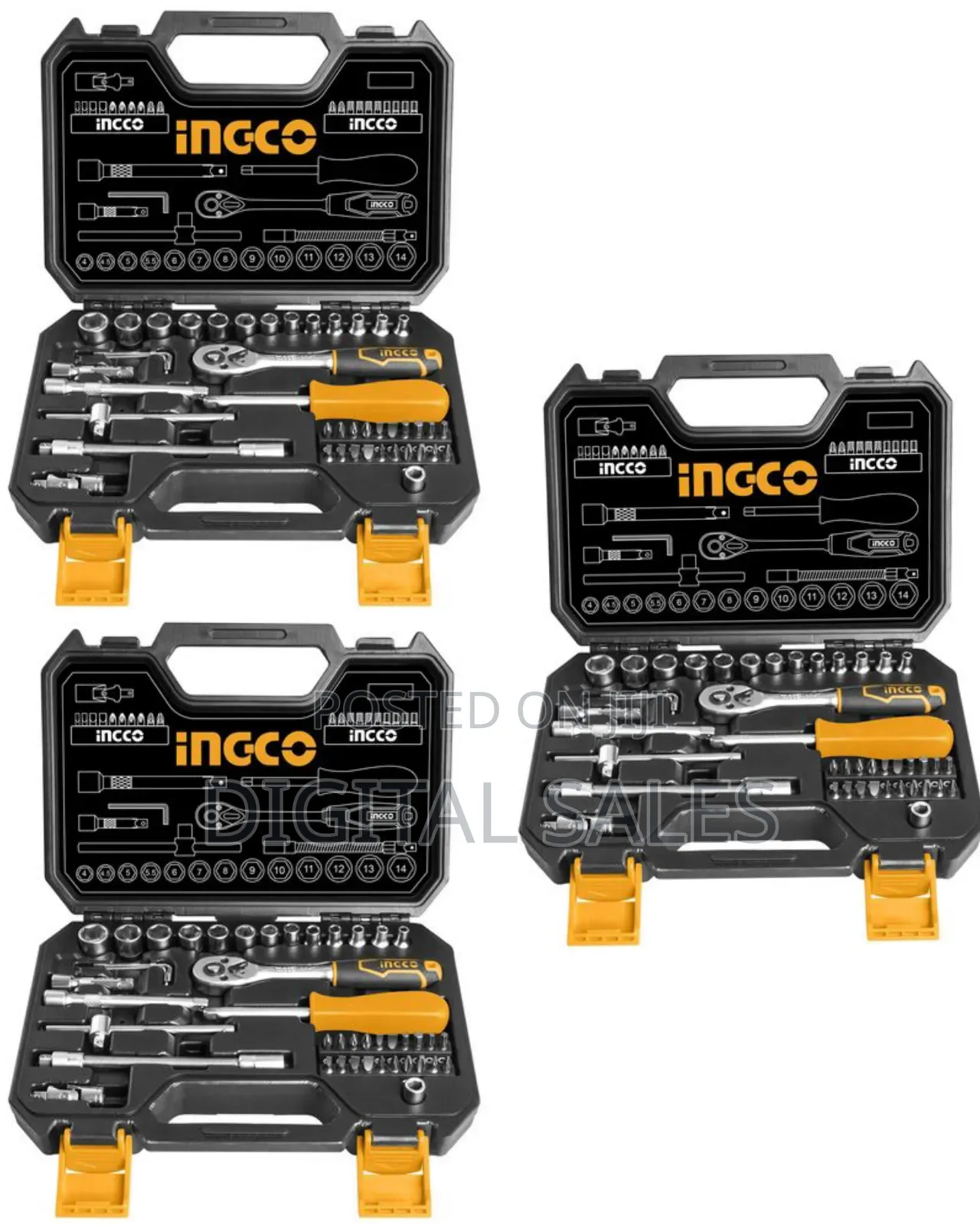 Ingco 45 PCS 1/4" Socket Set -