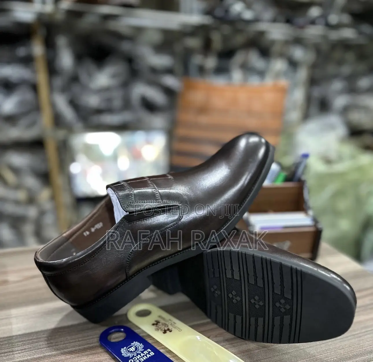Original Men’S Classic Dark Tan Franco Banetti Gentle Office Shoes
