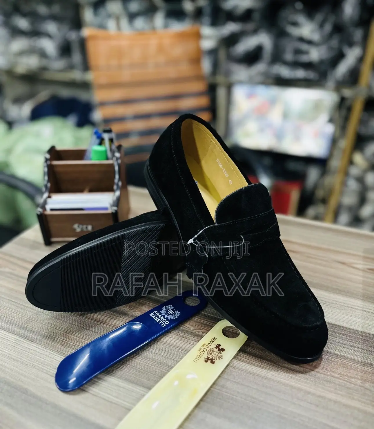 Original Men’S Classic Renato Castello Black Suede Loafers