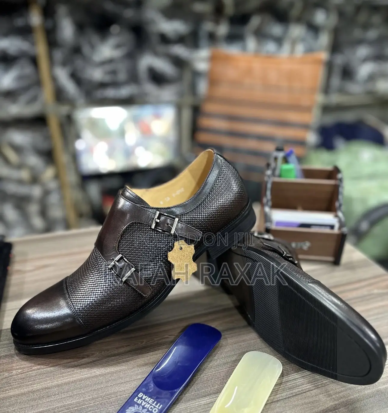 Original Coffee Brown Franco Banetti Double Monk Strap Gentle Oxfords