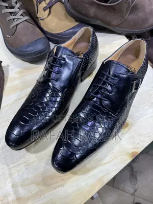 Men’S Black Snake Skin Pasquale Albaino Formal/Gentle Shoes