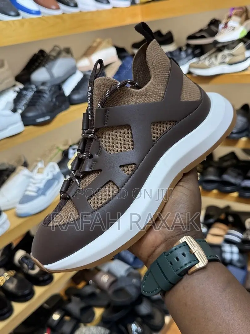 Original Men’S Brown Classic Luxury Hermes Katana Sneakers