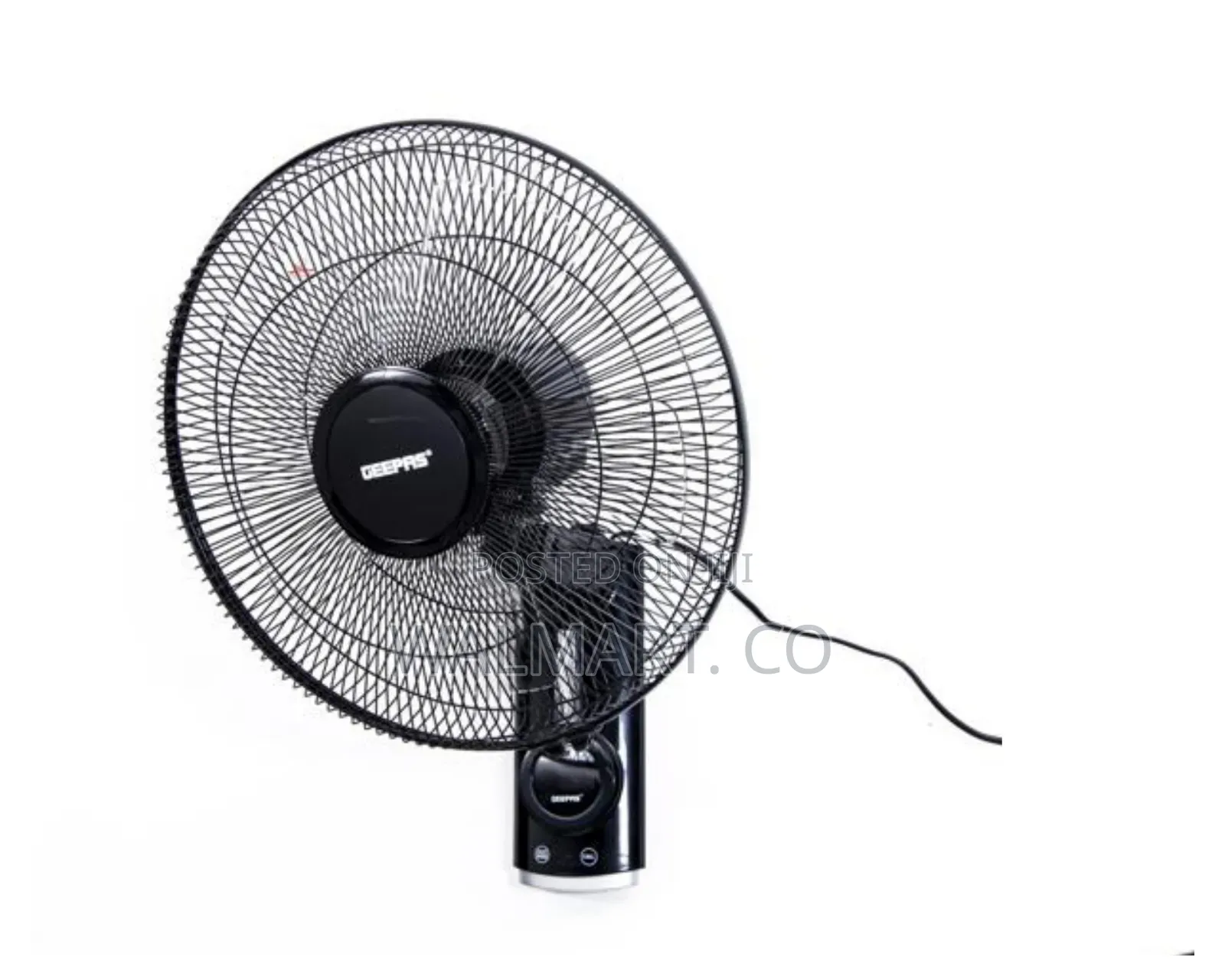 Geepas 16 Inch Wall Fan 60w 3 Speed Settings