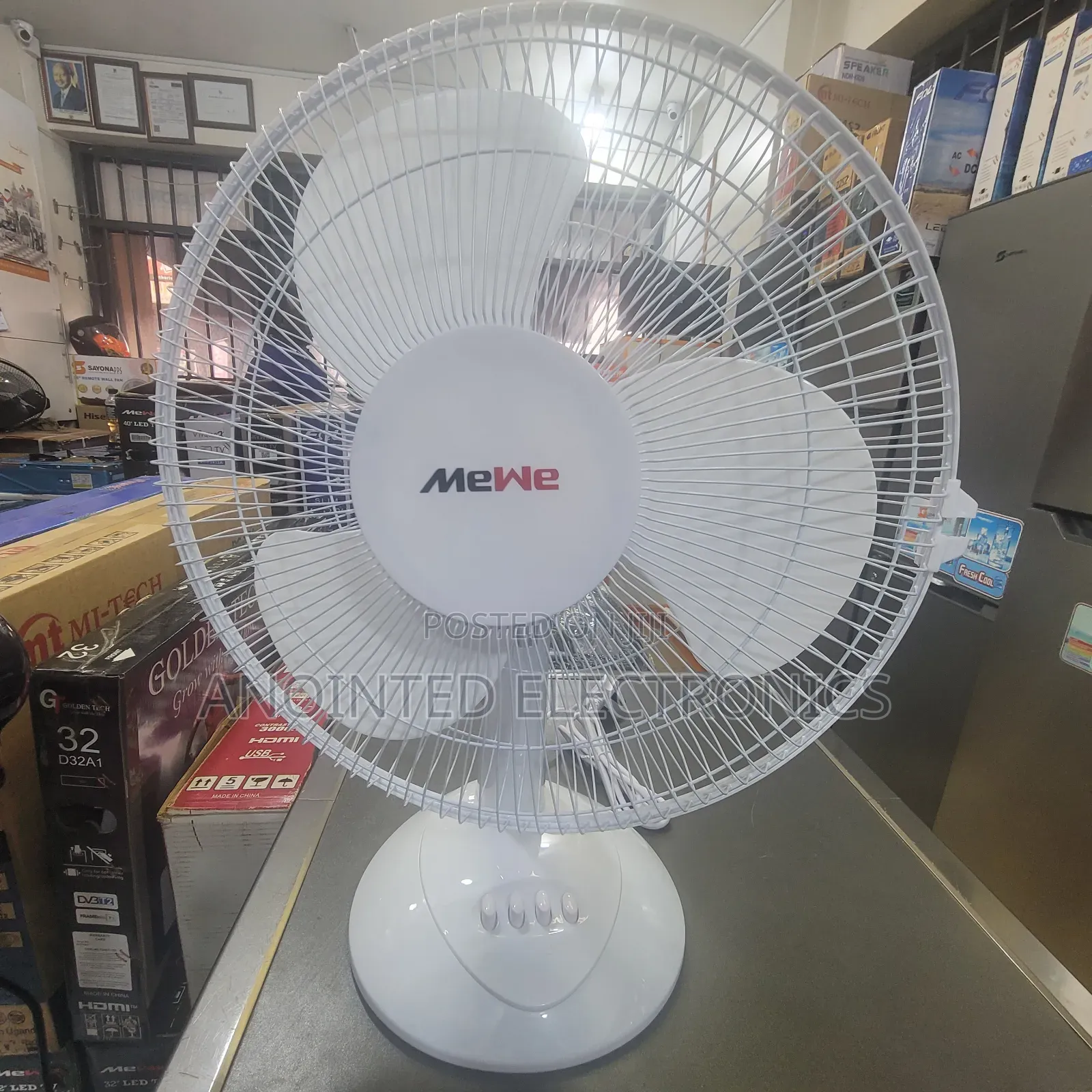Mewe Table Fan White