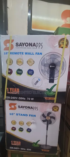 Wall Fans Sayona Black 18inches