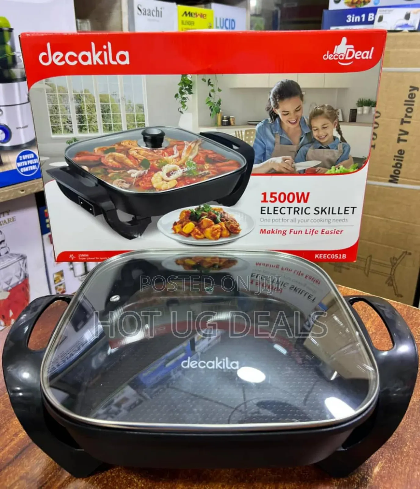 Decakila Electric Skillet Multi Cooker Saucepan