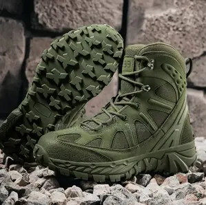 Men's Combat Boots Green,Brown