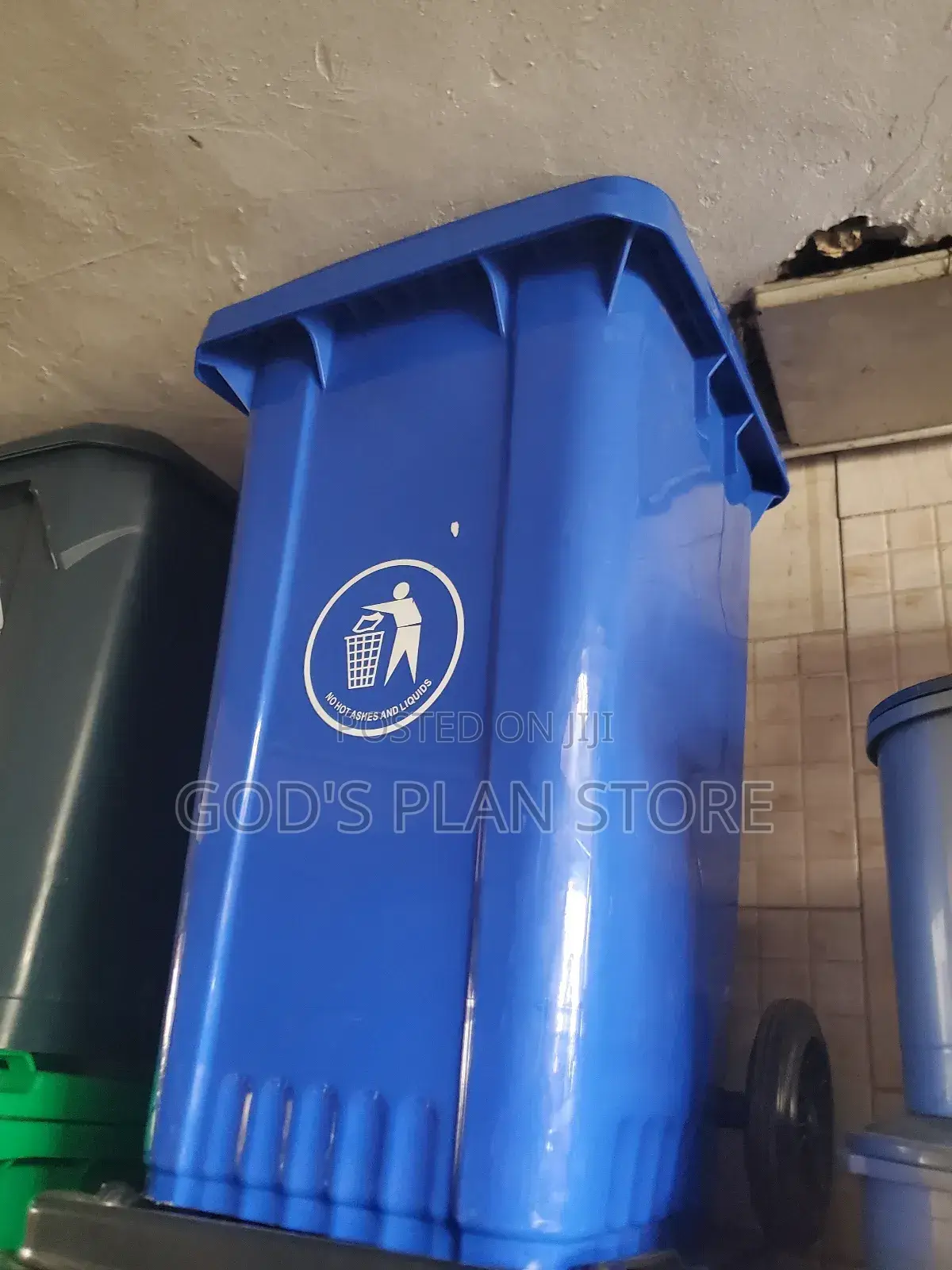 Blue Imported Plastic Dust Bins