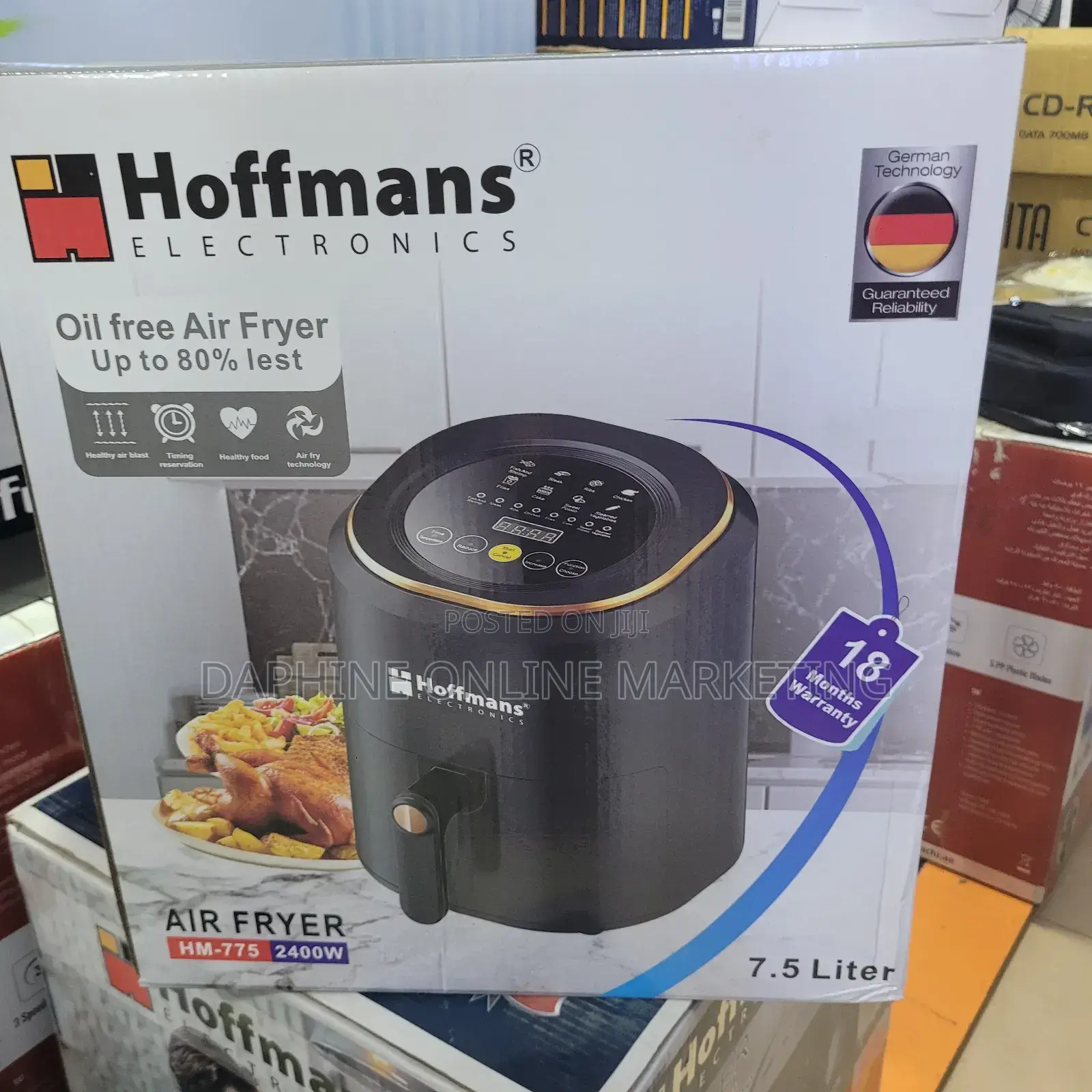 7.5l Electric Air Fryer Hoffman, Digital Air Fryer 7.5l Hoffman