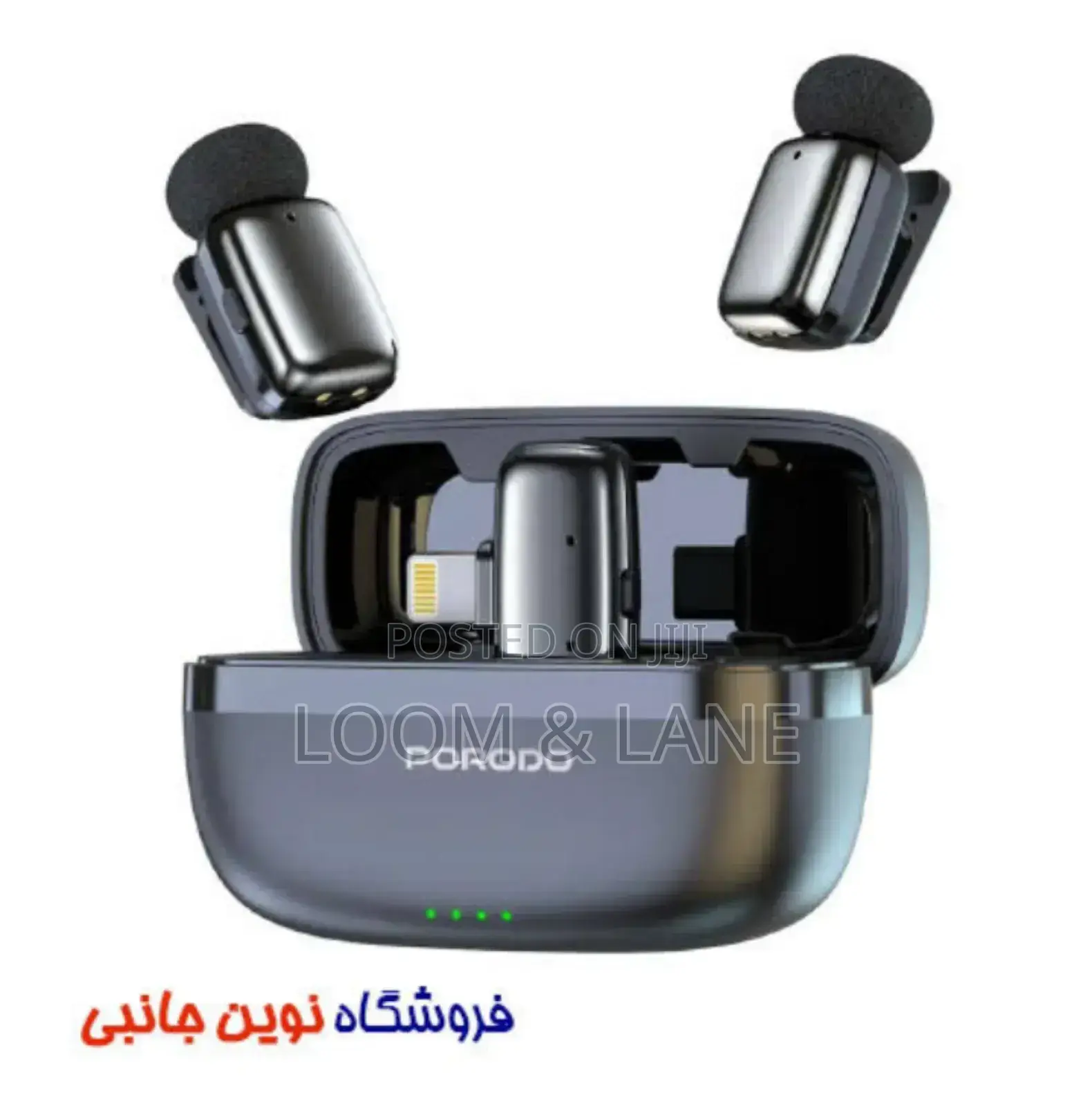 Porodo Wireless Lavalier Microphones Type-C - Black