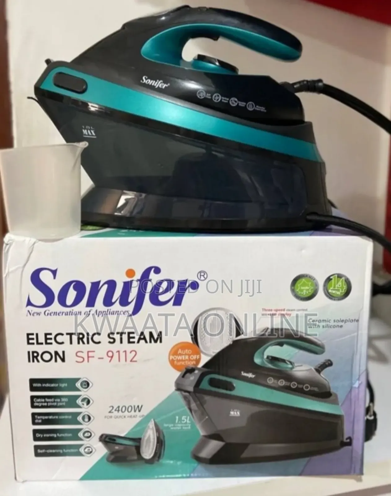 Sonifer Sf-9112 Wireless Ceramic Steam Iron Cordless Garment Electric