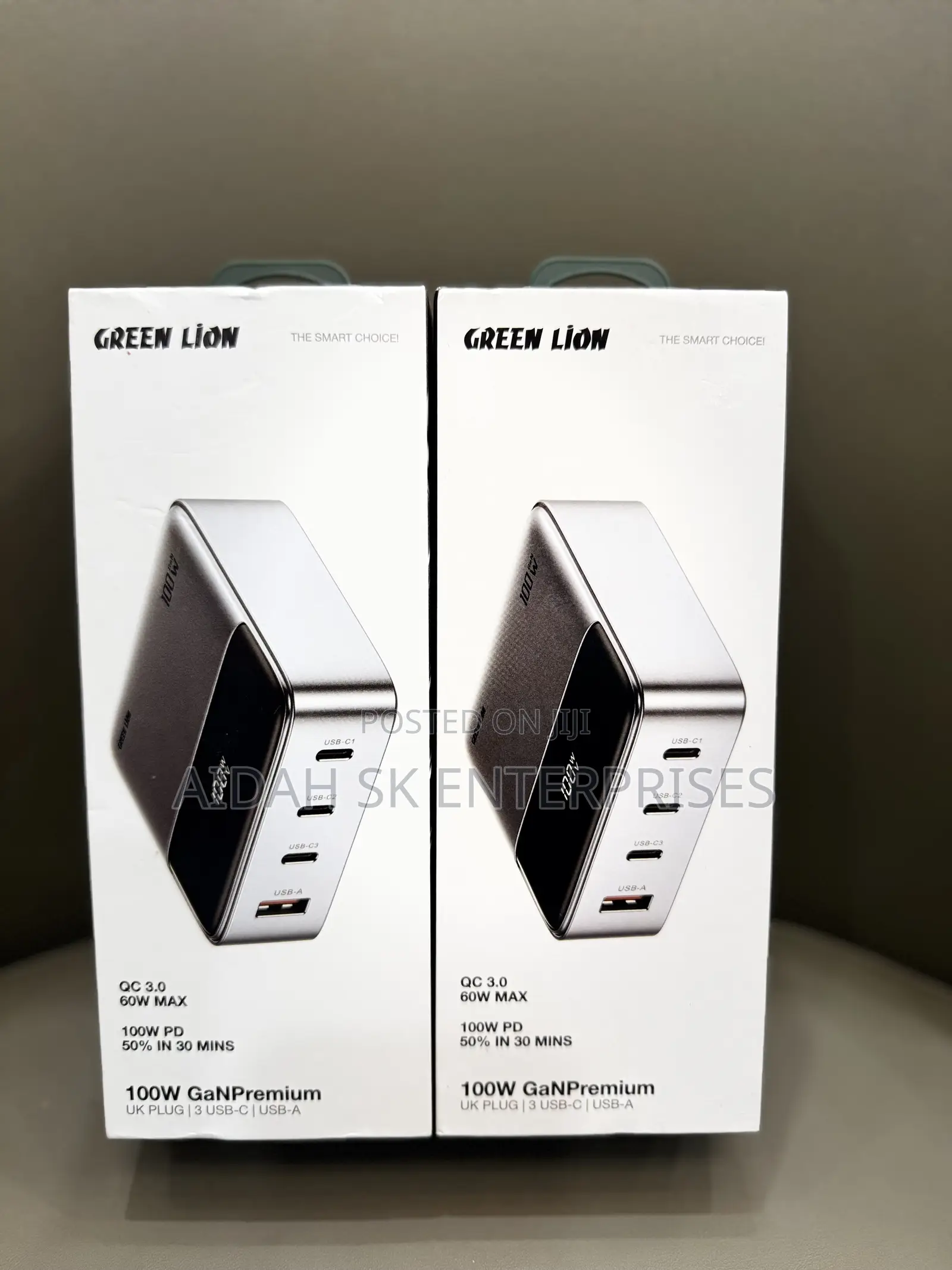 Green Lion 100w Gan Premium Uk Plug Adapter