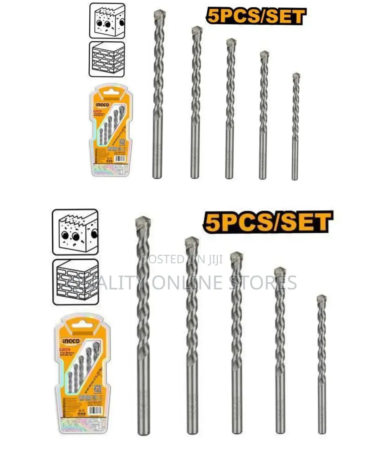 Ingco 5pcs Masonry Drill Bit