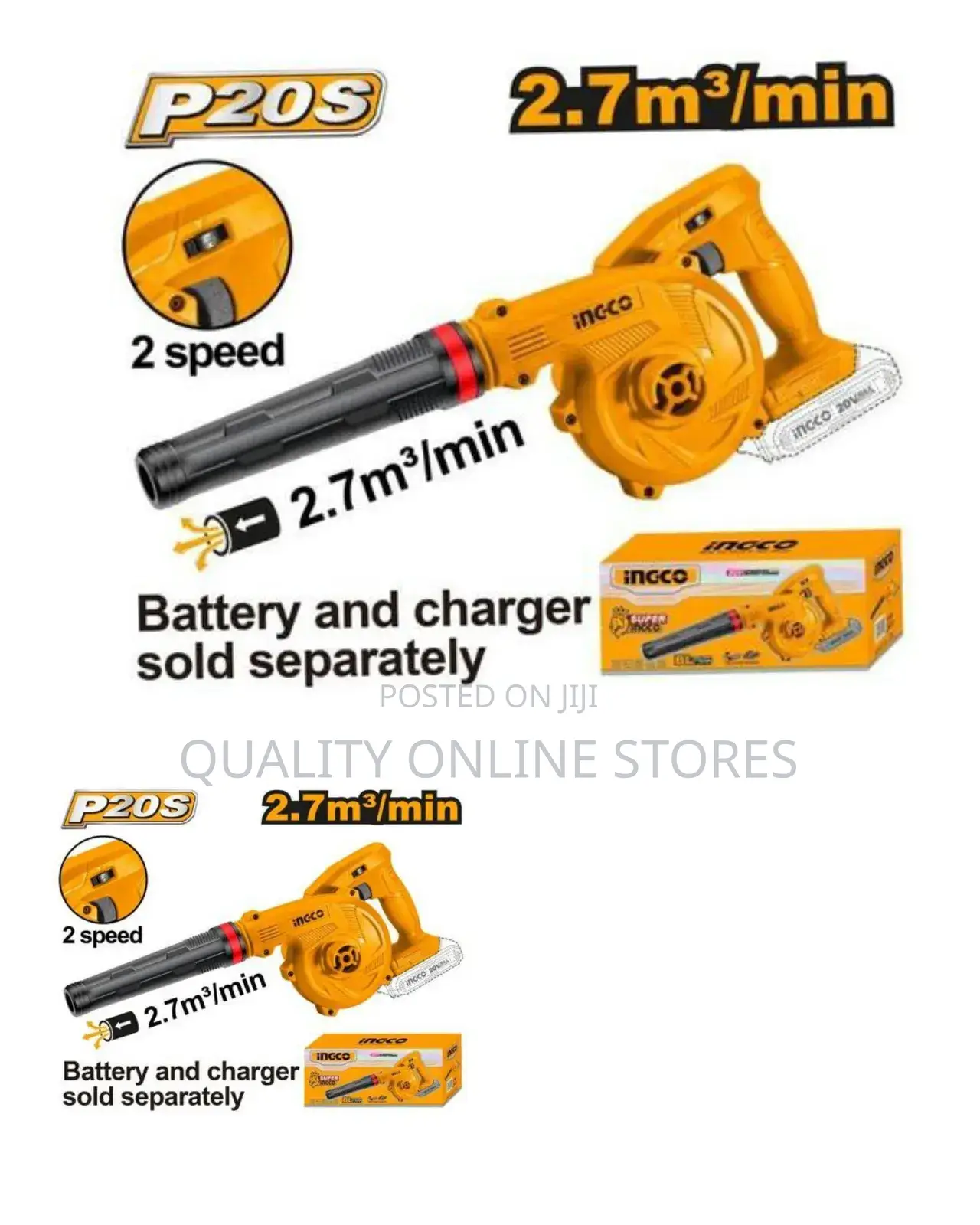 Ingco Cabli20018 - Lithium-Ion Blower - Orange
