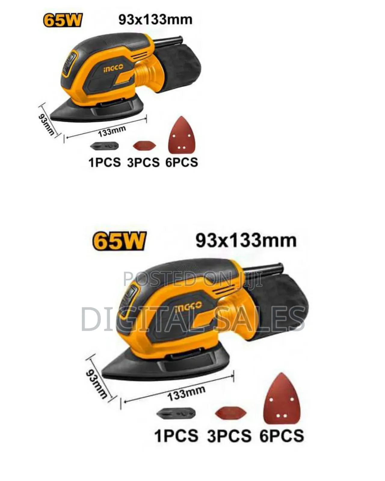 Ingco Electric Palm Sander Machine 65w Ms6505 -