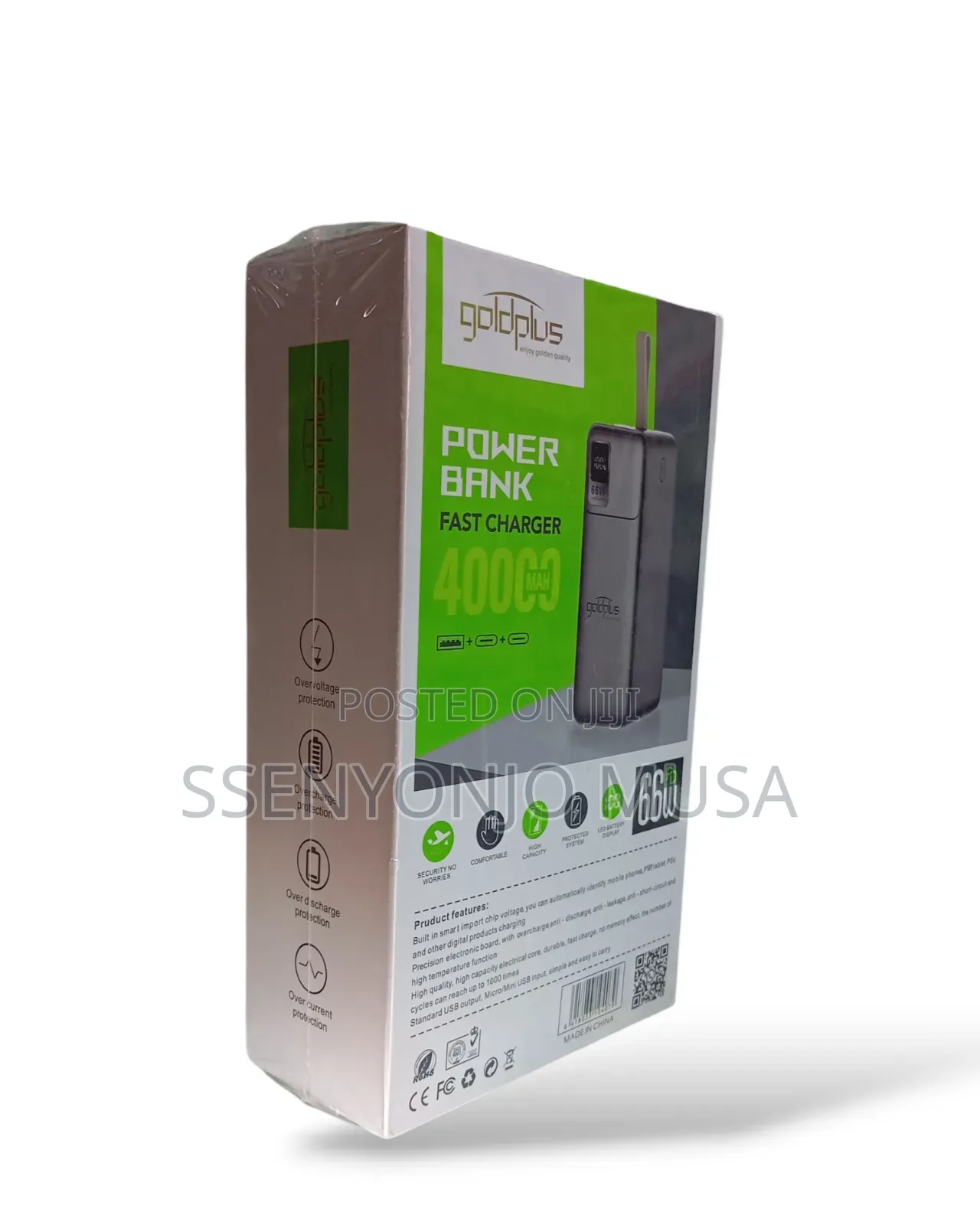 Goldplus 66w Pd Fast Charger Power Bank 40000mah - Type-C