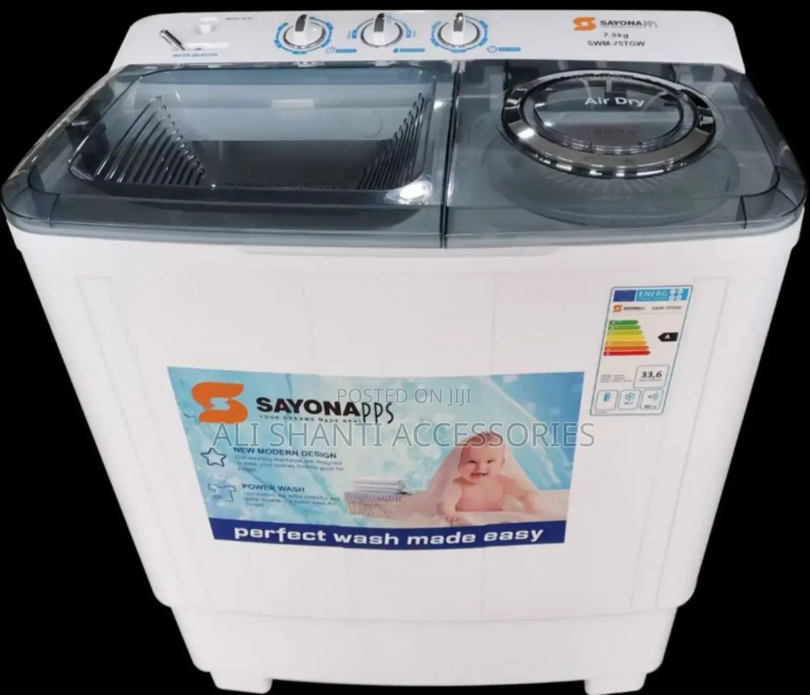 7.5kg Wet and Dry Washing Machine Sayona