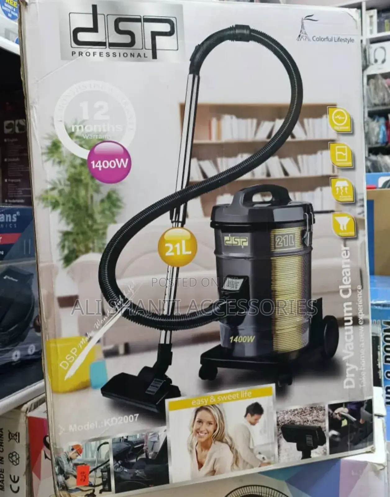 DSP 21l Dry and Wet Vacuum Cleaner. Wet and Dry DSP Vacuum Cleaner