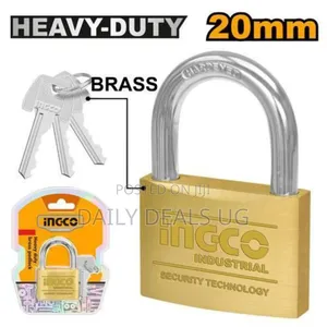 Ingco Dbpl0202-Heavy Duty Brass Block Padlock-Orange