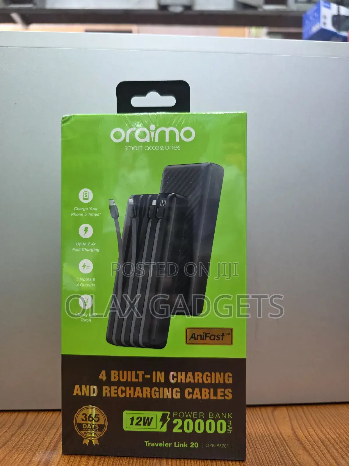 Oraimo 20000mah Oraimo With Attached Charging Cables
