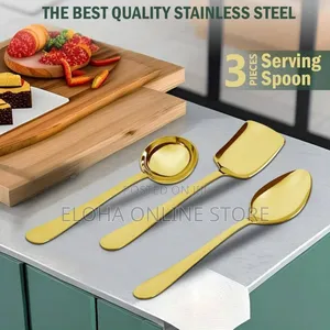 3pcs Stainless Steel Serving Spoons Set
