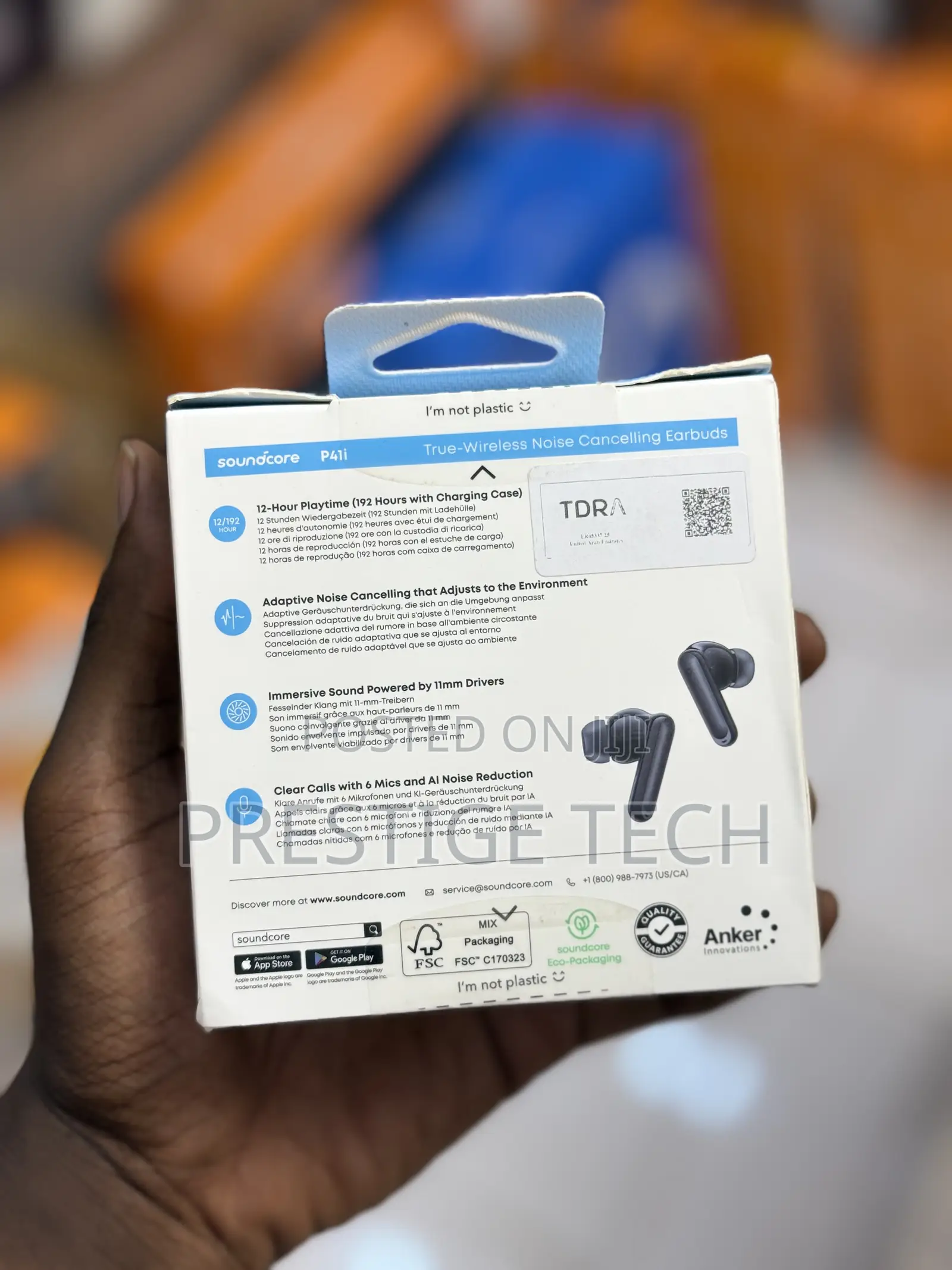 Anker Soundcore P41i Anc Earbuds, Powerbank, Built-in Cable, 192 Hours