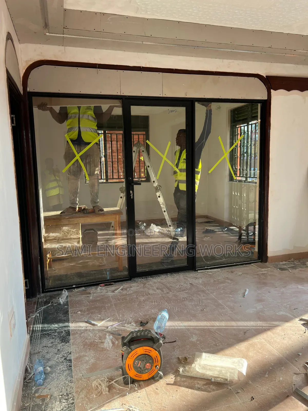 Aluminium Office Partitioning In Black
